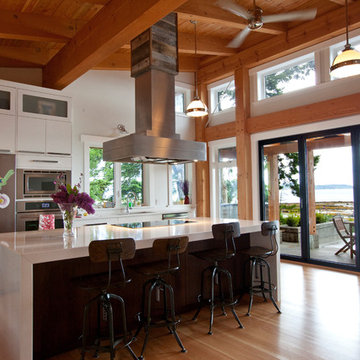 Kitchen with TImber Frame Ceiling