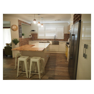 Kitchen with Timber Tops - Eclectic - Kitchen - Sydney - by Nouvelle ...