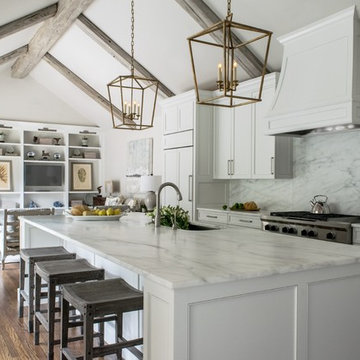 Kitchen with vaulted ceiling