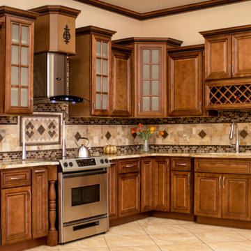 75 Mid-Century Modern Painted Wood Floor Kitchen Ideas You'll Love ...