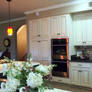 75+ Küchen mit Rückwand aus Stäbchenfliesen und Zementfliesen Ideen