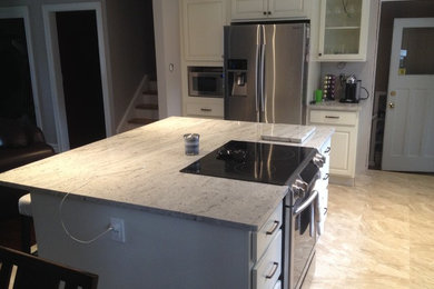 Example of a minimalist kitchen design in Toronto