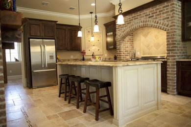 Example of an arts and crafts kitchen design in New York