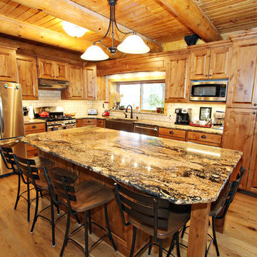 Knotty Alder Rustic Kitchen, Kimberly Idaho