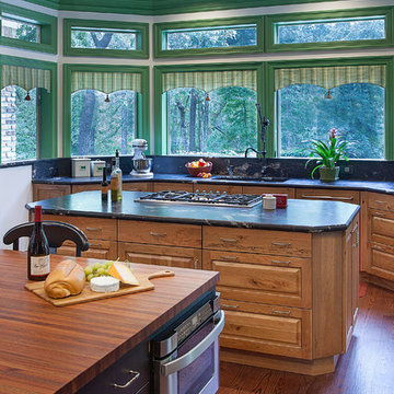 Knotty Cherry and Maple Kitchen