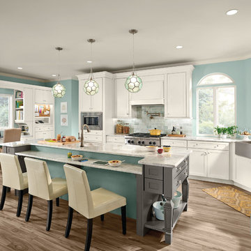 KraftMaid: EverCore Kitchen Cabinetry in Dove White and Greyloft