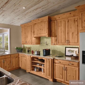 KraftMaid: Rustic Alder Kitchen Cabinetry in Natural