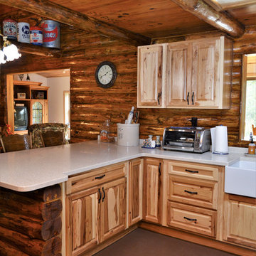 La Porte, IN. Haas Signature Collection. Rustic Log Cabin Kitchen