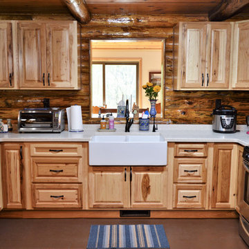 La Porte, IN. Haas Signature Collection. Rustic Log Cabin Kitchen