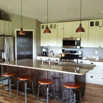 LaCrosse Wisconsin New Kitchen Granite Tops and Hickory Floors