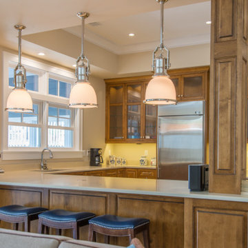 Lake Michigan Beach Home Basement Kitchen