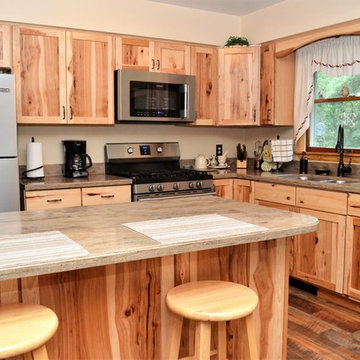 Lake Village, IN. Haas Signature Collection. Natural Rustic Hickory Kitchen