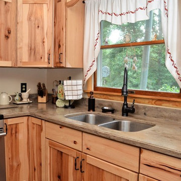Lake Village, IN. Haas Signature Collection. Natural Rustic Hickory Kitchen