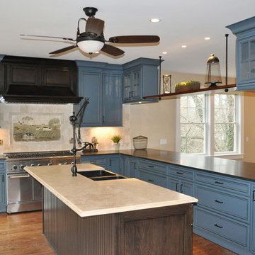Larchmont, NY Blue kitchen