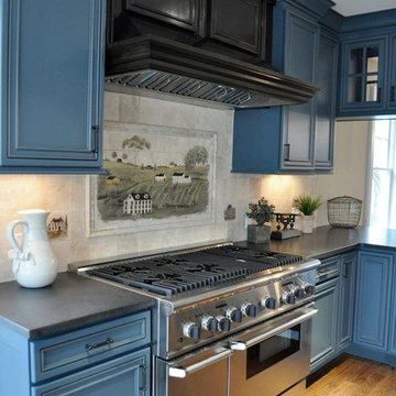 Larchmont, NY Blue kitchen