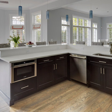 large family transitional kitchen