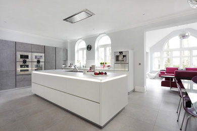Large Grey Kitchen with Island