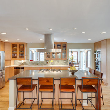 Large Island Anchors the Kitchen