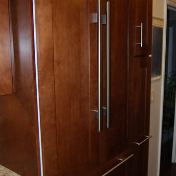 Large Island Maple Cabinets