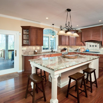 Large Island Provides Ample Space for Food Prep and Entertaining