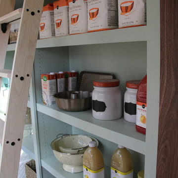 Large Open Pantry with rolling ladder