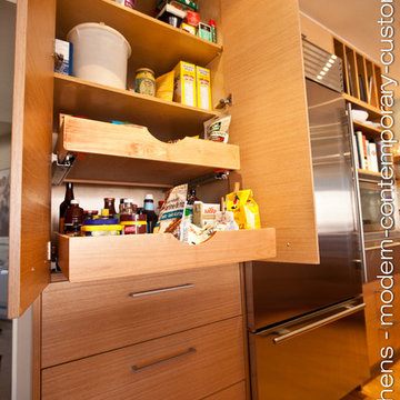 Large Pantry with Pull Out, Soft Closing Shelves