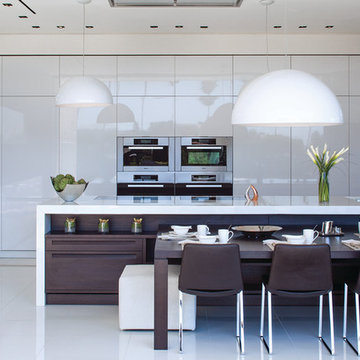 Laurel Way Beverly Hills modern home all white kitchen