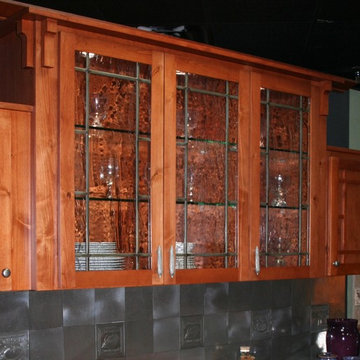 Leaded Texured Glass Cabinet