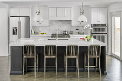 Inspiration for a huge transitional kitchen remodel in Toronto