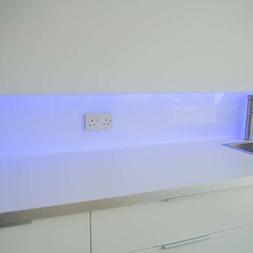 LED Illuminated Kitchen Glass Back Splash