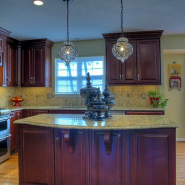 Leesburg Traditional Cherry Kitchen - Corbels - Island