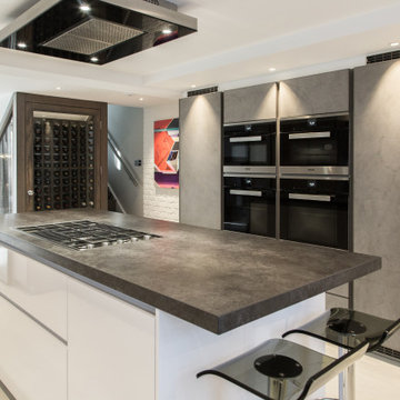 Leicht by Vogue Kitchens - Contemporary Basement Kitchen in Edwardian Townhouse