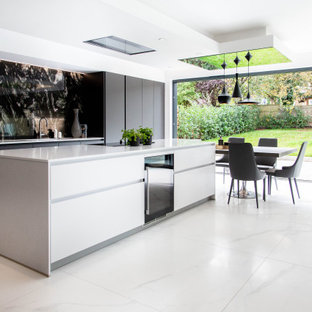 Leicht by Vogue Kitchens - Contemporary Monochrome Open Plan Smart Kitchen