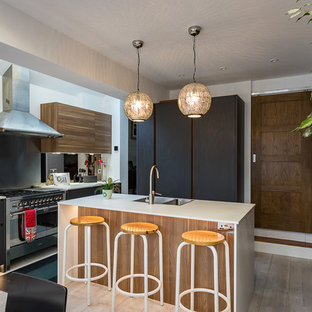 Leicht Carbon Grey and Walnut Kitchen