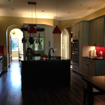 Leymon Residence: Kitchen and Fireplace