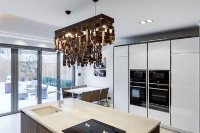 Design ideas for a contemporary kitchen in London.