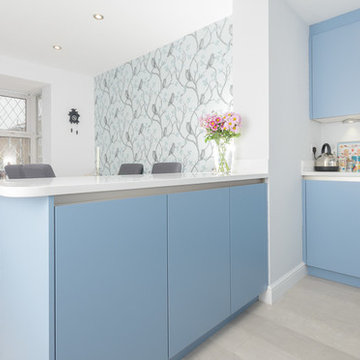 Lift your kitchen out of the doldrums with a contemporary touch of the blues
