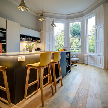 Light & airy open plan kitchen in Clifton townhouse.