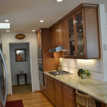 Light and Cozy Galley Kitchen Designed By Cynthia Collins