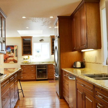 Light and Cozy Galley Kitchen Designed By Cynthia Collins