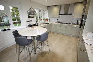 Contemporary kitchen in West Midlands.