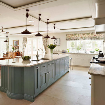Light Coloured Hand Painted Kitchen in Traditional English Design