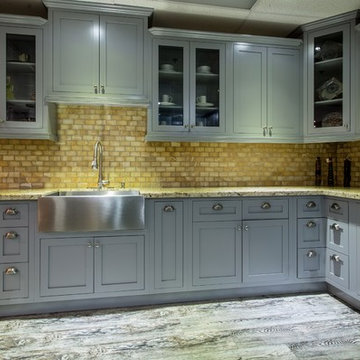 Light Gray Shaker Style Inset Cabinets