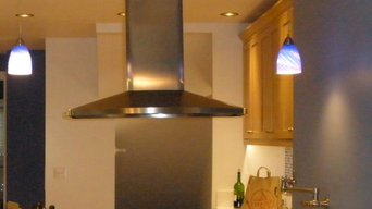 Lighting and Hood Vent in Victorian Style Kitchen