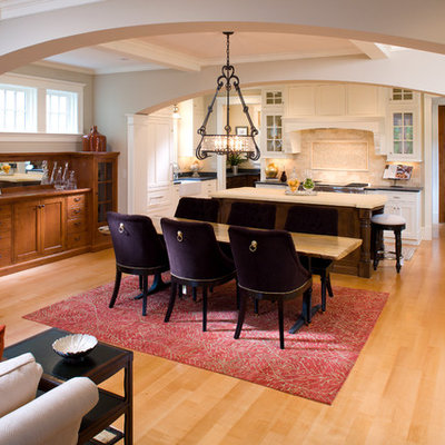 Elegant open concept kitchen photo in Minneapolis