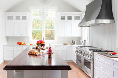 Inspiration for a transitional kitchen remodel in Boston