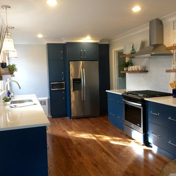 Little Blue House-Navy Kitchen-Port Chester, NY