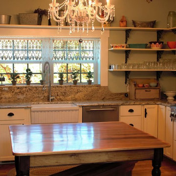 Little Eden Kitchen, Full Granite Backsplash & Window Ledge, Remodel