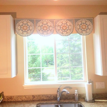 Living Room and Kitchen Custom Window Treatments