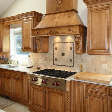 Livingston NJ - Traditional Kitchen - Maple Stained & Glazed Cabinets - Granite
